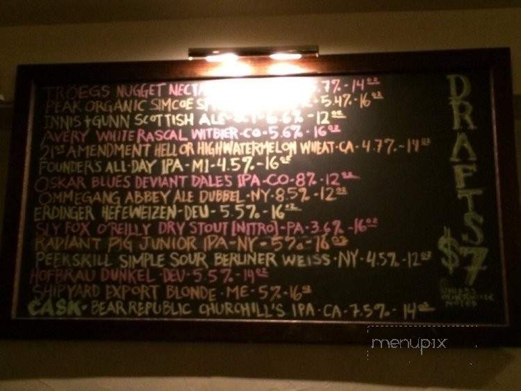 Albion - New York, NY menu_pic