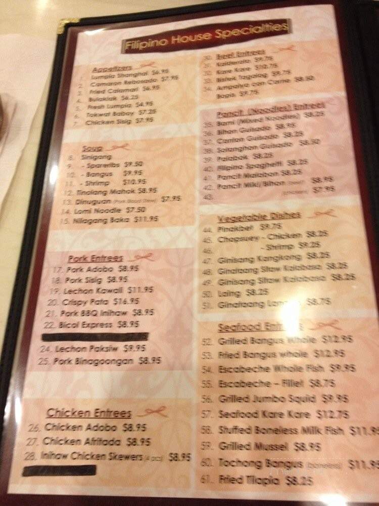 Sarap Kitchen - El Monte, CA menu_pic