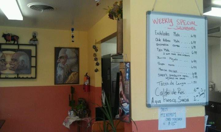 Saby's Cafe - Los Angeles, CA menu_pic