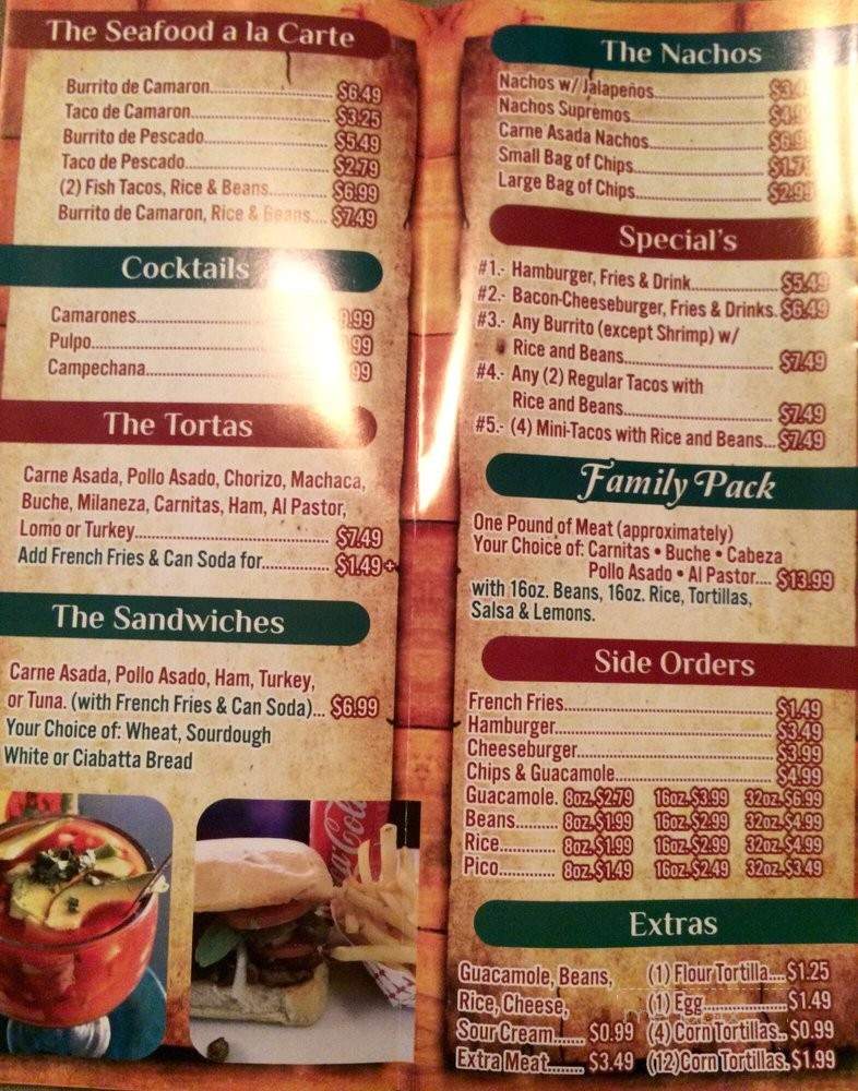 Los Reyes Taco Shop - San Diego, CA menu_pic