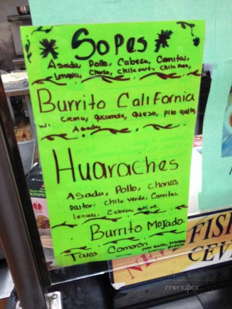 Manny's Tacos - Alhambra, CA menu_pic