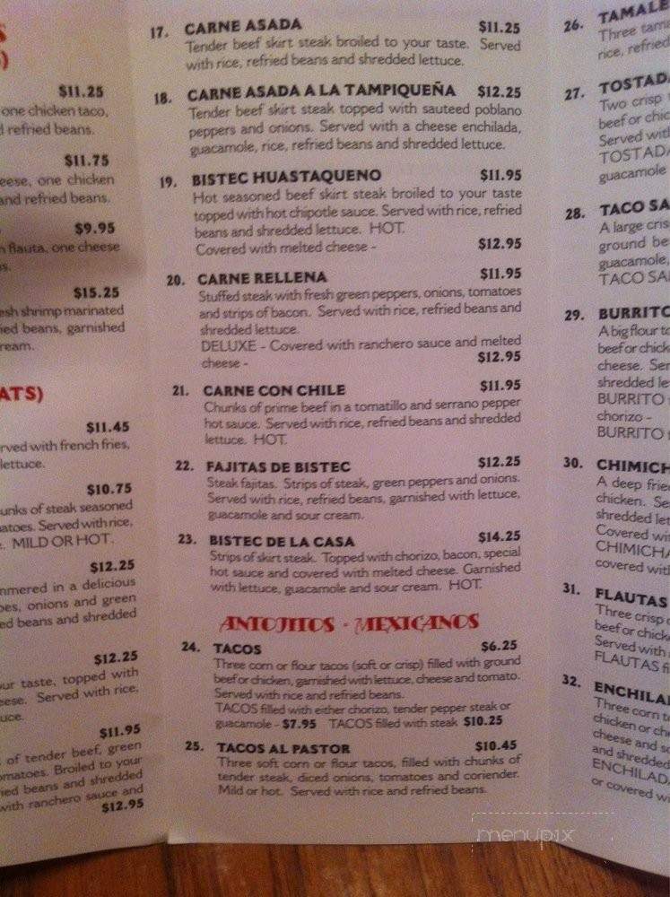 El Niagara Mexican Restaurant - Woodstock, IL menu_pic