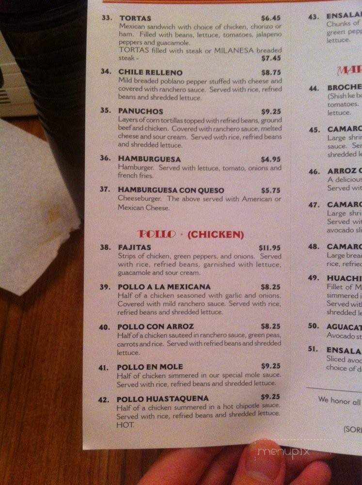 El Niagara Mexican Restaurant - Woodstock, IL menu_pic