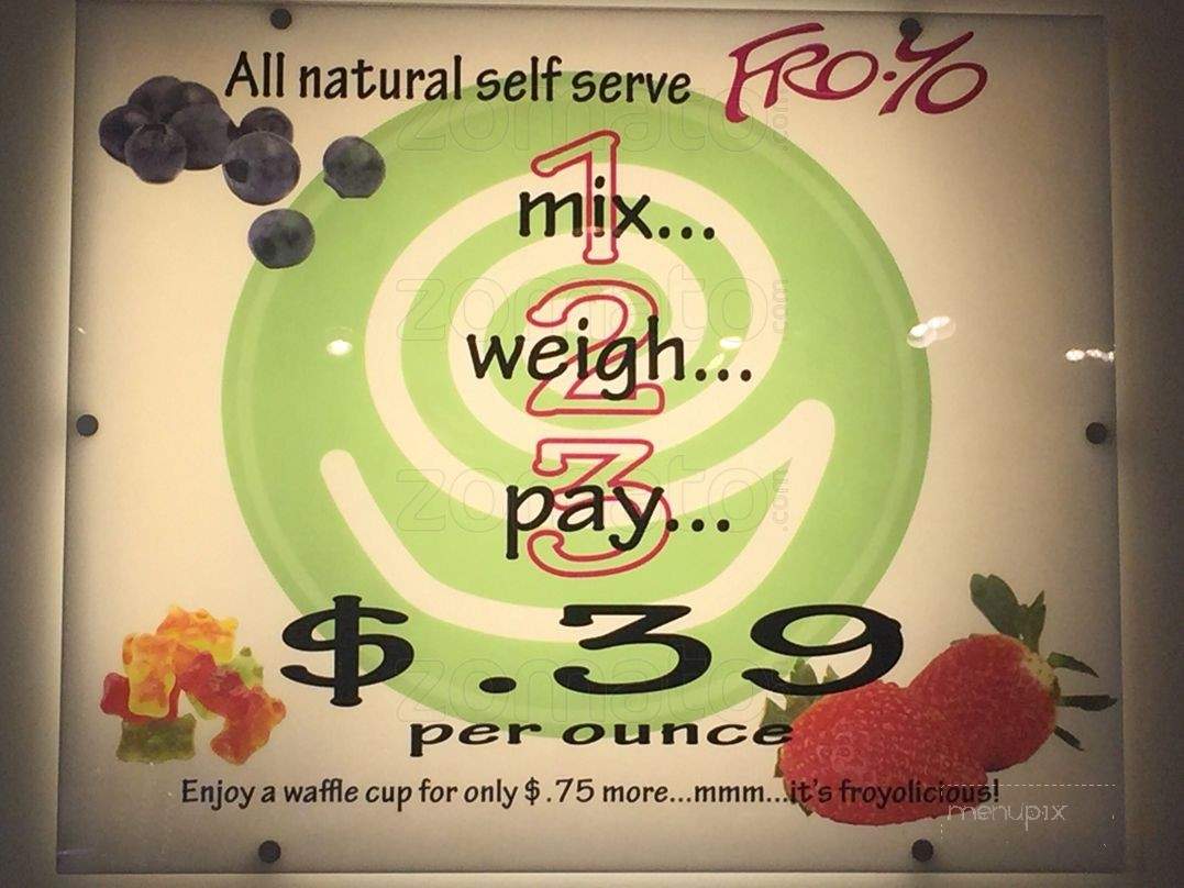 Fro-Yo Cup - Arlington, TX menu_pic