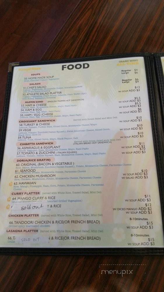 Mango Days At Honolulu - Honolulu, HI menu_pic