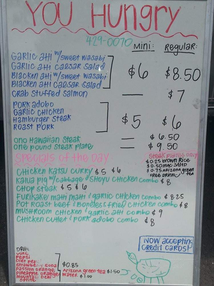 You Hungry - Honolulu, HI menu_pic