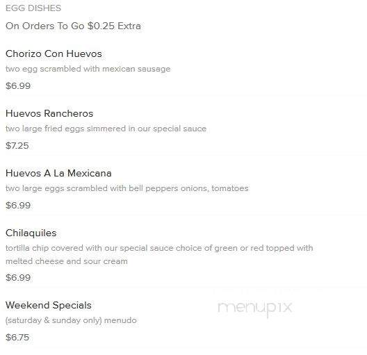 Mexico Lindo - Myrtle Beach, SC menu_pic