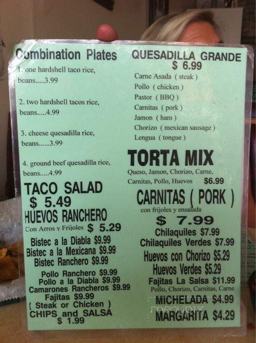 La Salsa Taqueria - Brunswick, GA menu_pic