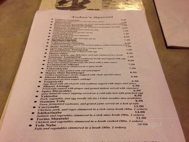 Kitchen Hanzo - West Bloomfield, MI menu_pic
