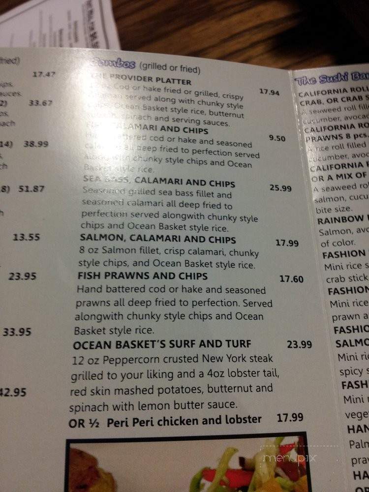 Ocean Basket - Visalia, CA menu_pic