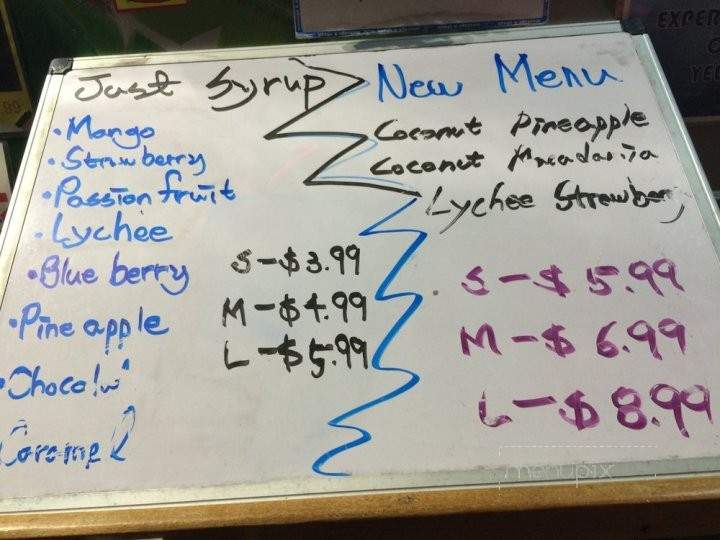 Hau Nani Shave Ice - Honolulu, HI menu_pic