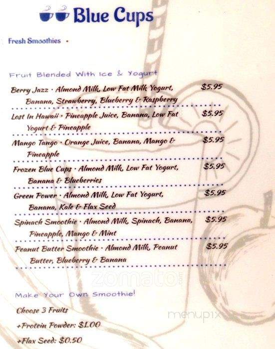 Blue Cups - Woodside, NY menu_pic