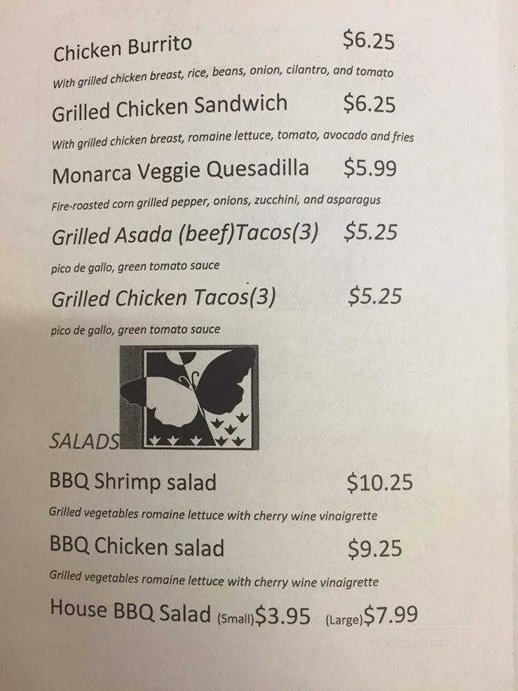 Monarca Pasta & Grill - Los Angeles, CA menu_pic
