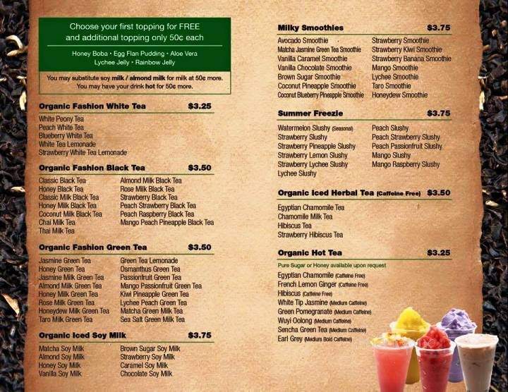 /250867402/Organic-Fusion-Teahouse-Menu-Apple-Valley-CA - Apple Valley, CA