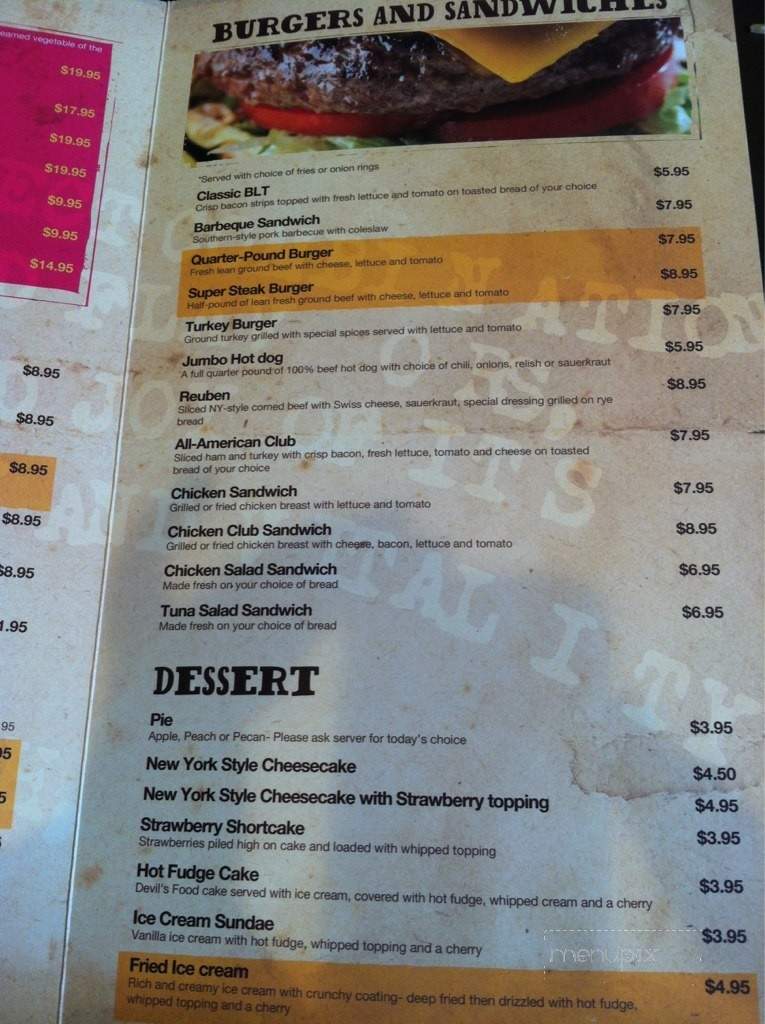 Sombrero Restaurant - Hamer, NC menu_pic