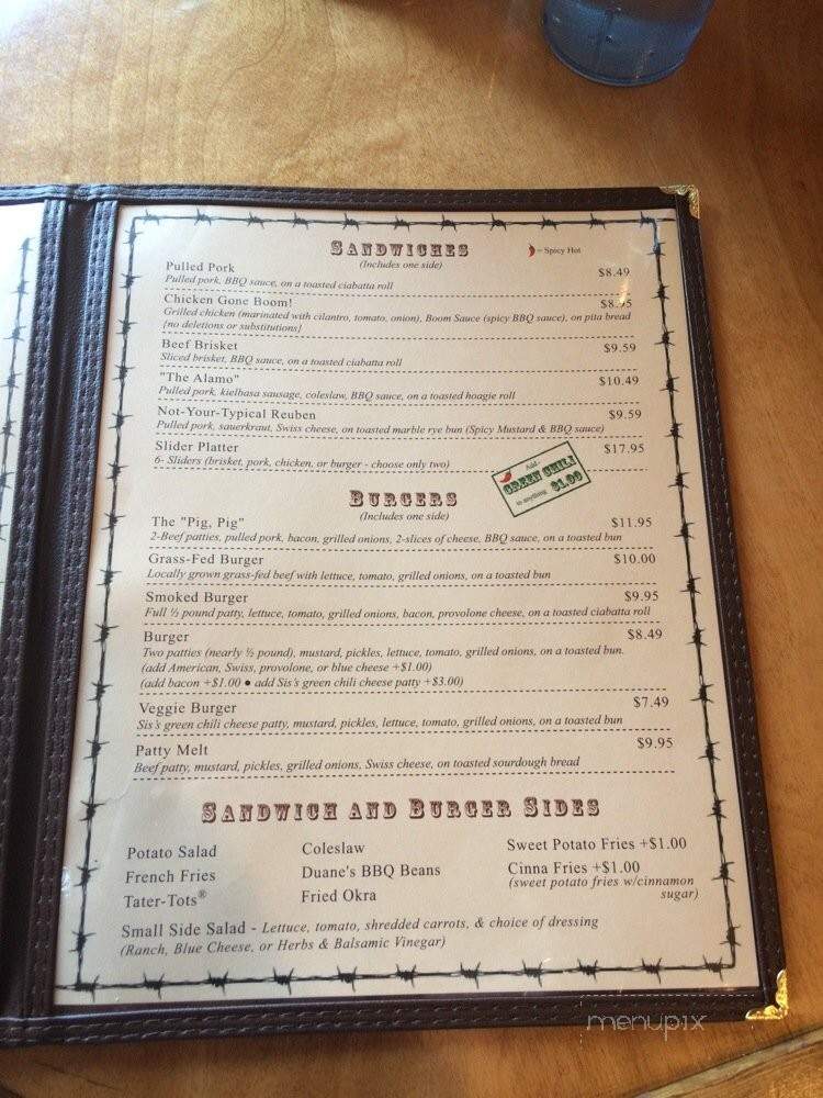 Stolen Recipe BBQ - Lakeside, AZ menu_pic