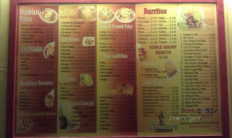 El Armandos - Poway, CA menu_pic