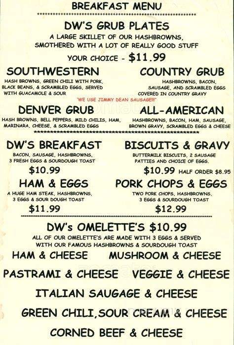Conifer Cafe - Conifer, CO menu_pic