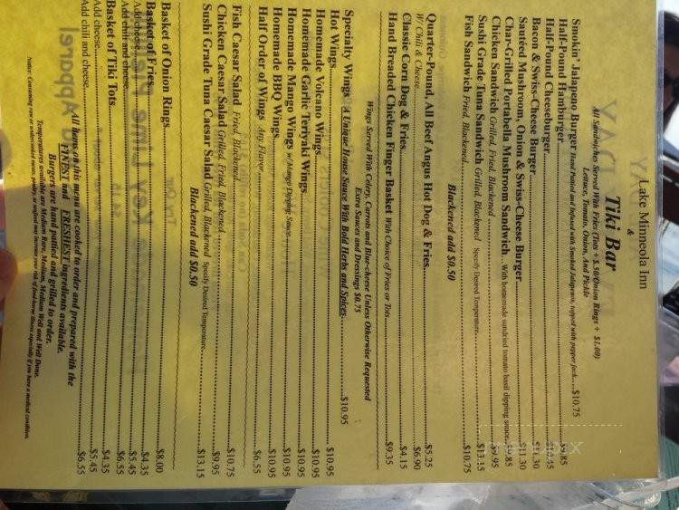 Tiki Bar - Minneola, FL menu_pic