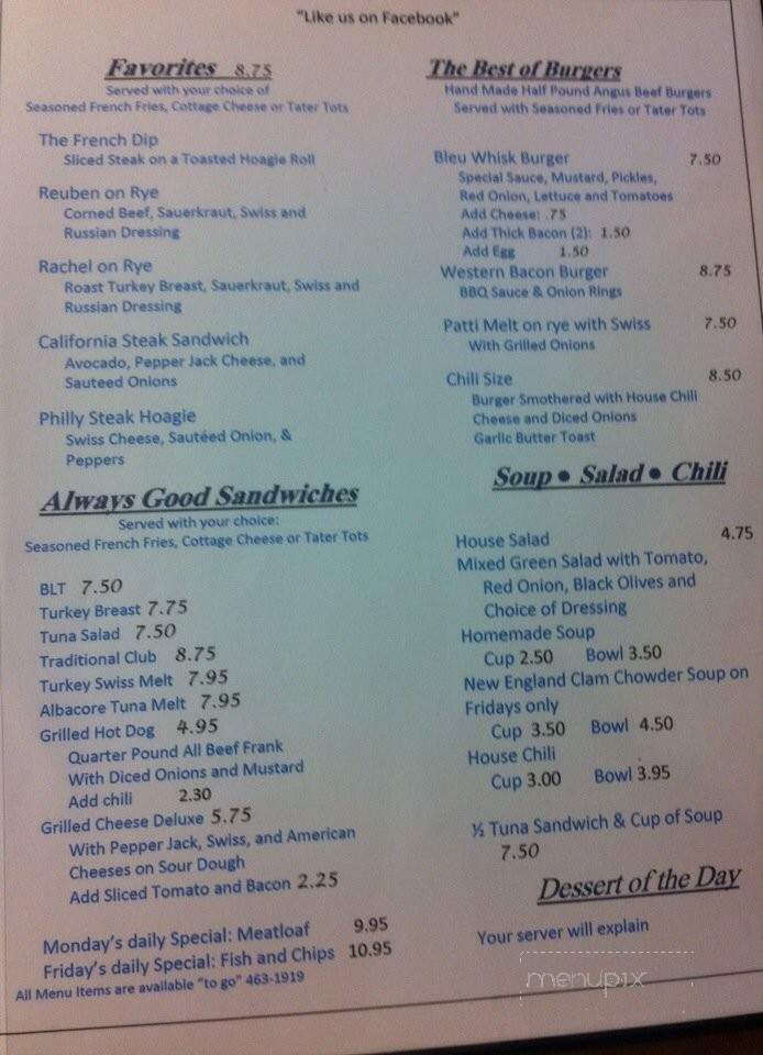 Bleu Whisk Diner - Lemon Grove, CA menu_pic