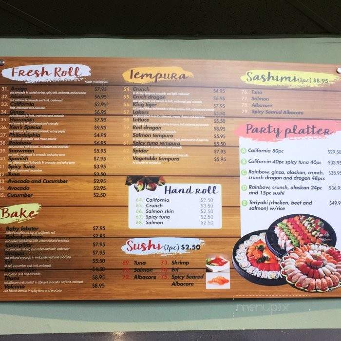 Roll & Grill - Fullerton, CA menu_pic