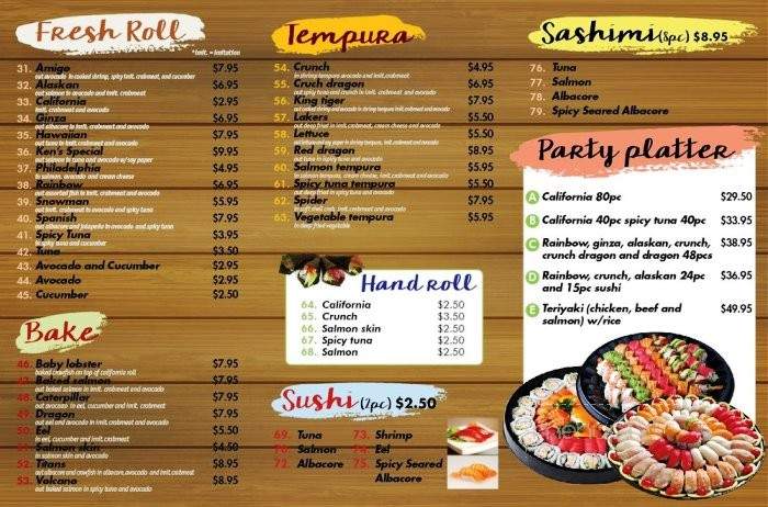 Roll & Grill - Fullerton, CA menu_pic