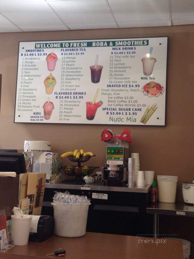 Fresh T Boba & Smoothies - Reseda, CA menu_pic