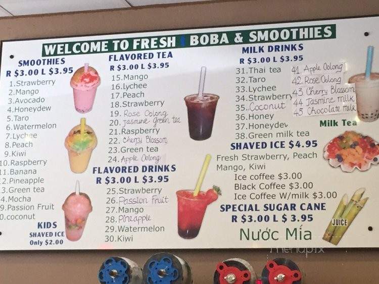 Fresh T Boba & Smoothies - Reseda, CA menu_pic