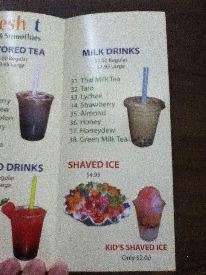 Fresh T Boba & Smoothies - Reseda, CA menu_pic