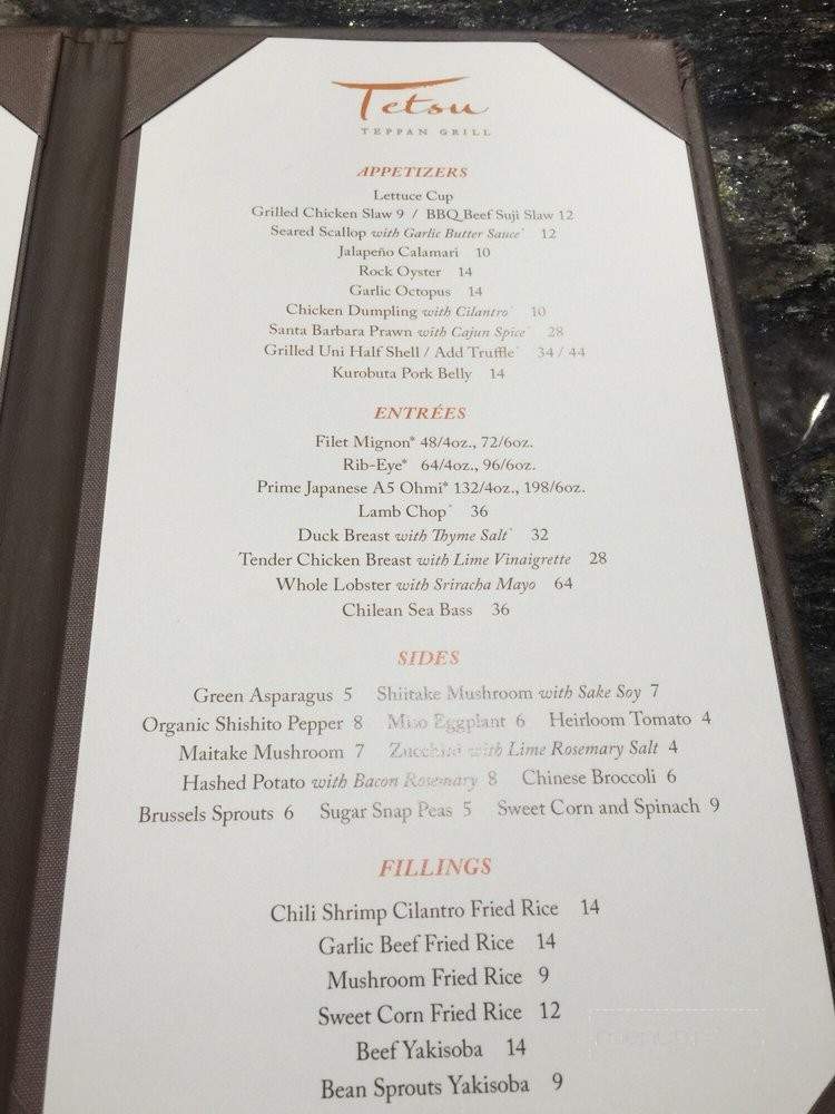 Tetsu - Las Vegas, NV menu_pic