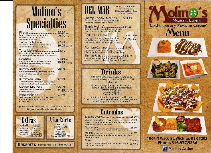 Molino's - Wichita, KS menu_pic