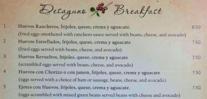 El Cafetalito - Commerce, CA menu_pic
