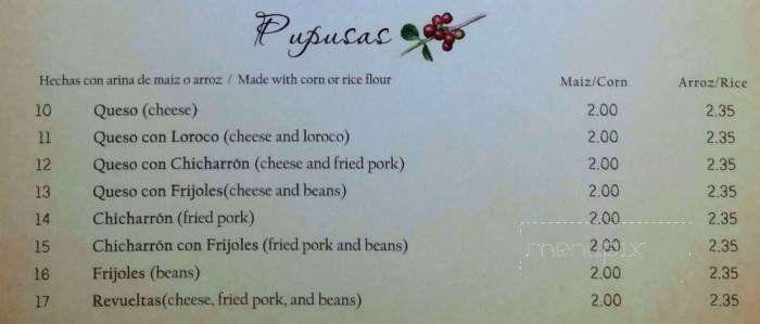 El Cafetalito - Commerce, CA menu_pic