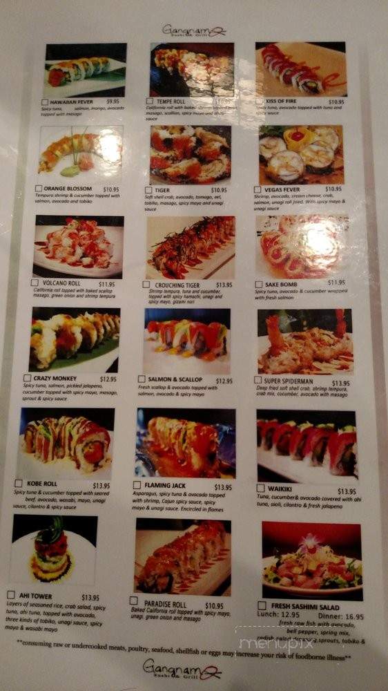 Gangnam Sushi & Grill - Tempe, AZ menu_pic