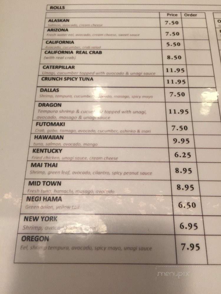 Gangnam Sushi & Grill - Tempe, AZ menu_pic