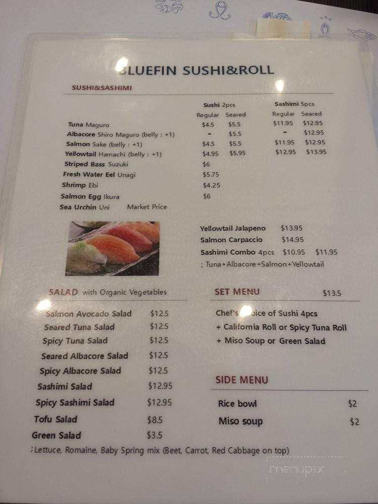 Blue Fin Sushi Roll - South Pasadena, CA menu_pic