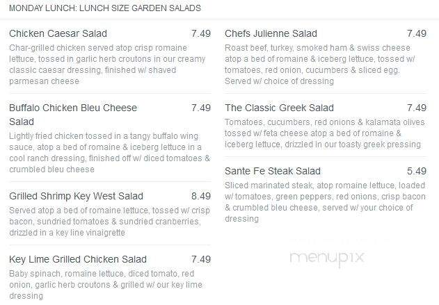 The Legacy Diner - Audubon, NJ menu_pic