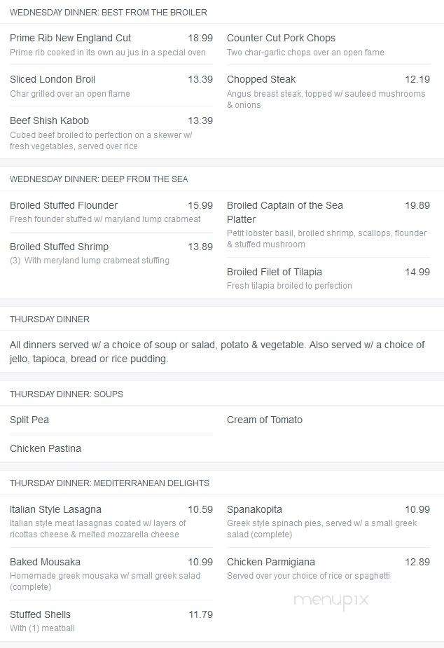The Legacy Diner - Audubon, NJ menu_pic
