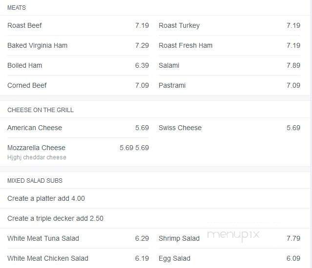 The Legacy Diner - Audubon, NJ menu_pic