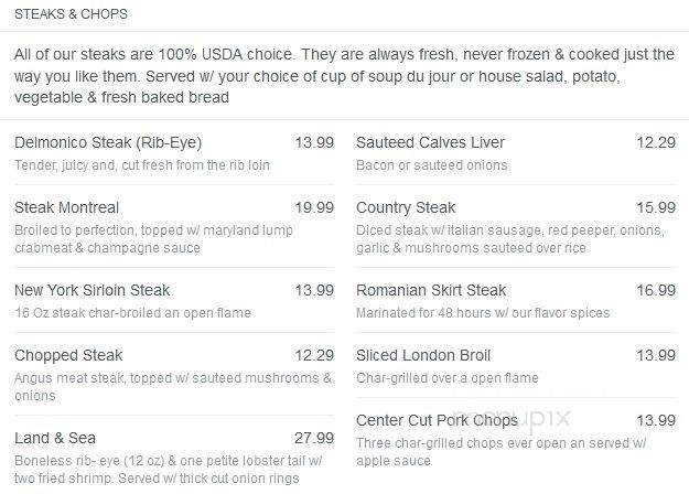 The Legacy Diner - Audubon, NJ menu_pic