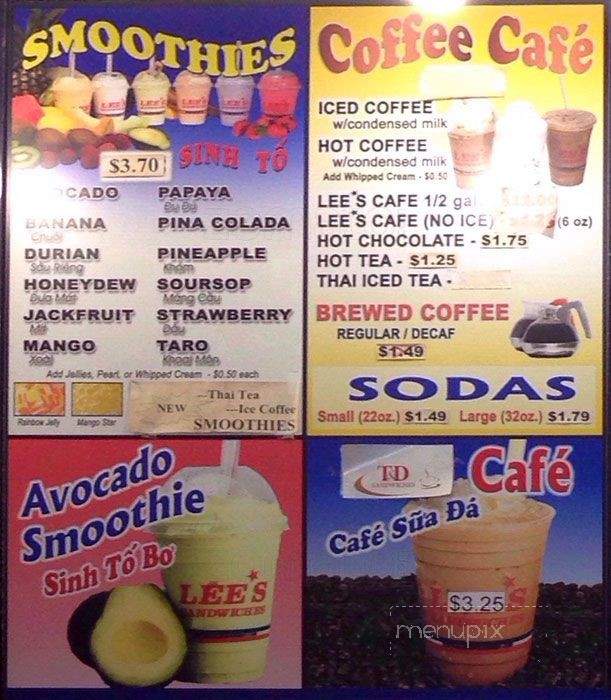 T&D Sandwiches - Fremont, CA menu_pic