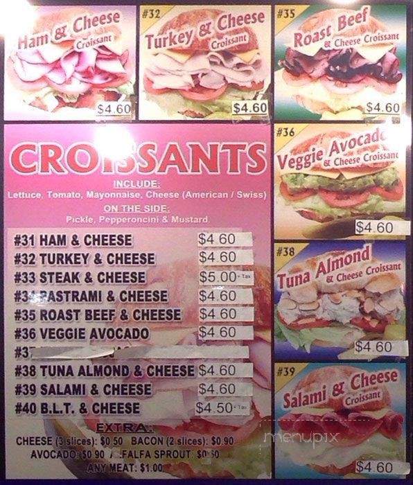 T&D Sandwiches - Fremont, CA menu_pic