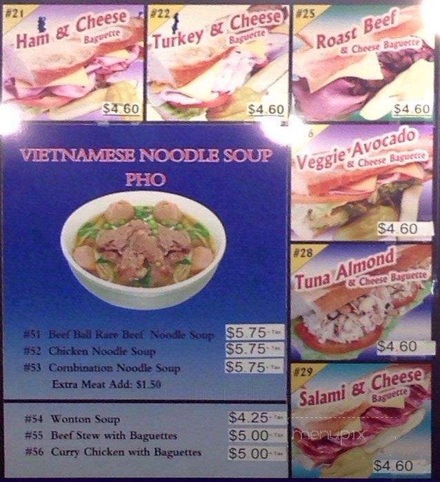 T&D Sandwiches - Fremont, CA menu_pic