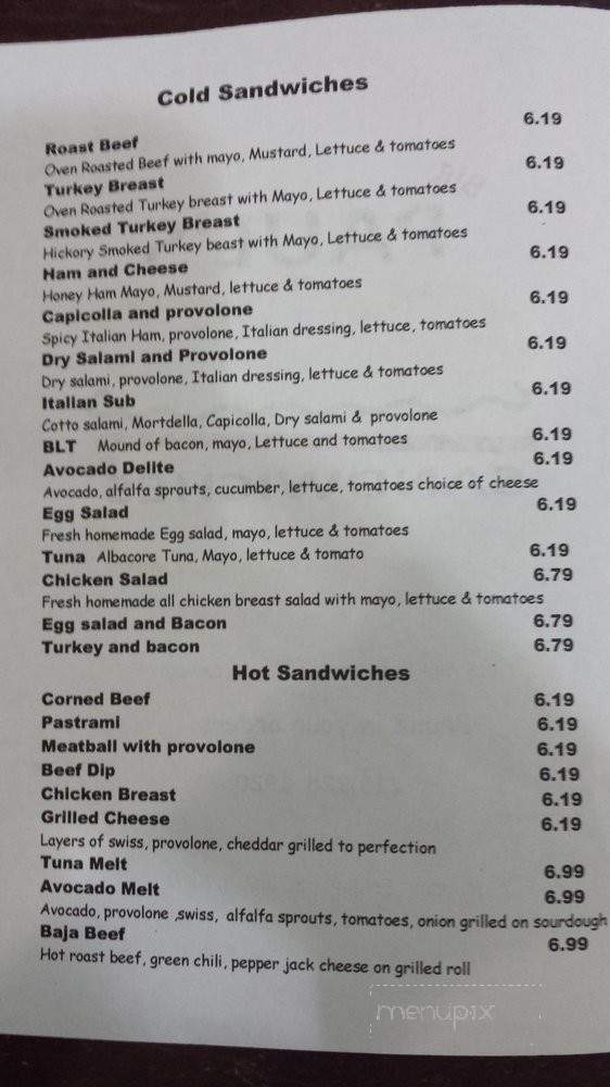Big Paul's Sandwiches - Los Angeles, CA menu_pic