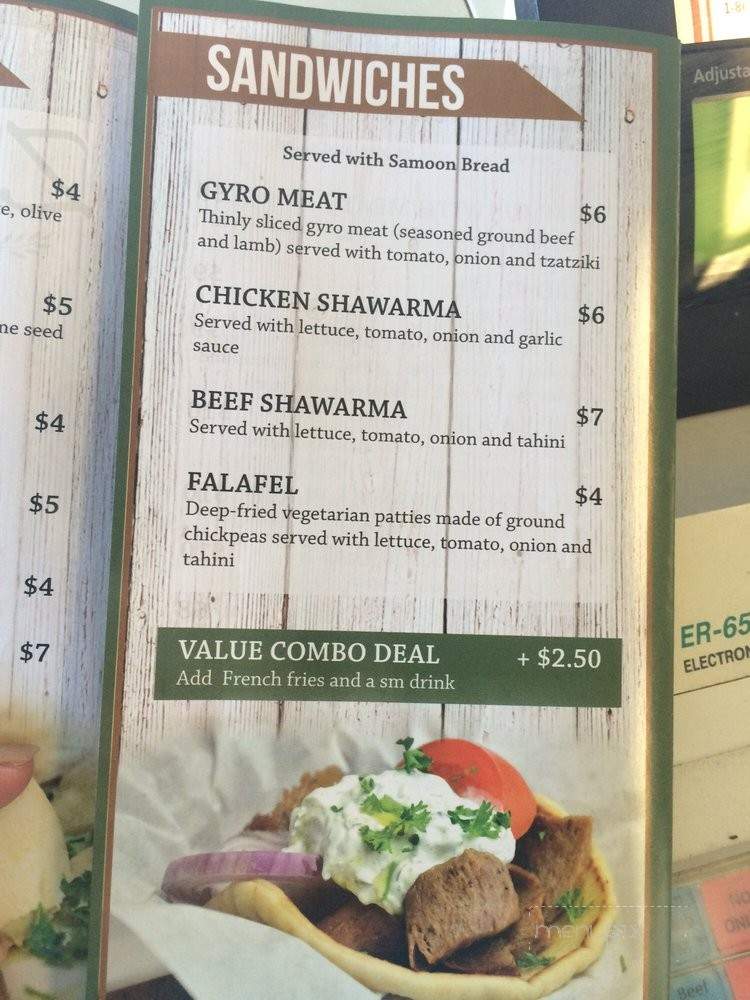 Zaatar - Tucson, AZ menu_pic