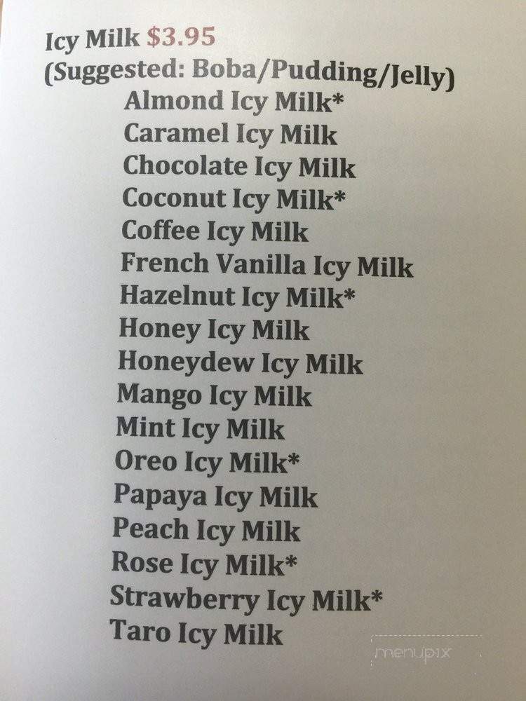 iTea - Yorba Linda, CA menu_pic