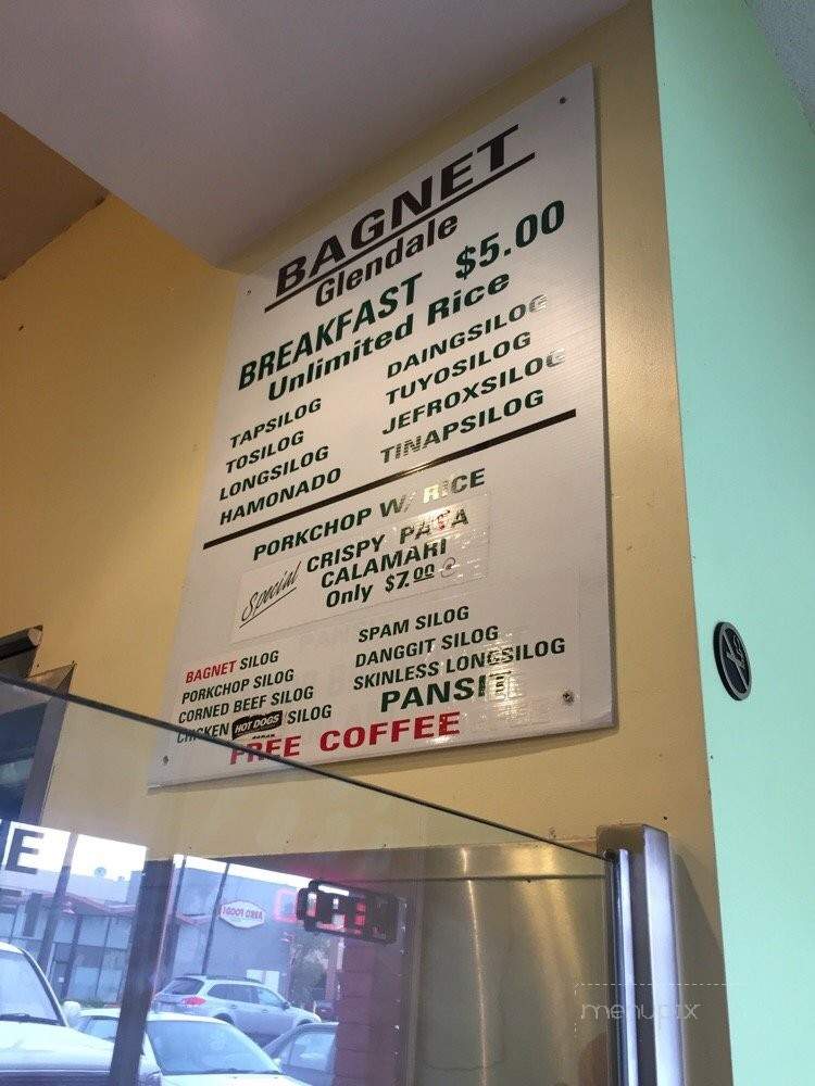 Filipino Bagnet Glendale Restaurant & Bakery - Glendale, CA menu_pic