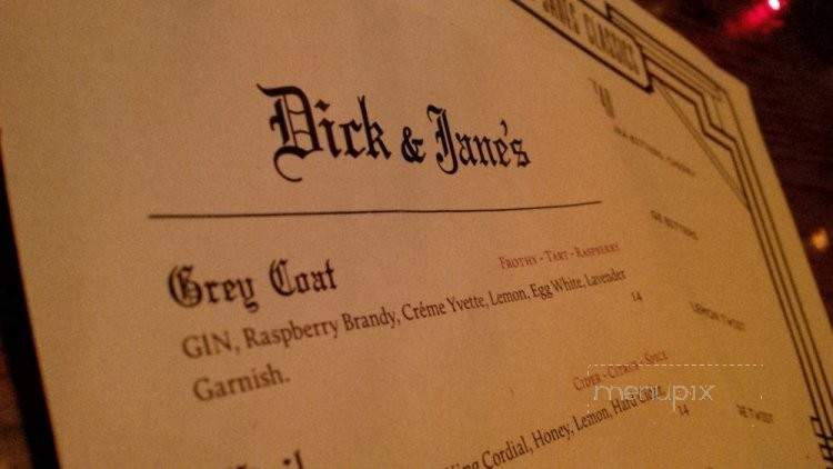 Dick & Jane's Bar - Brooklyn, NY menu_pic
