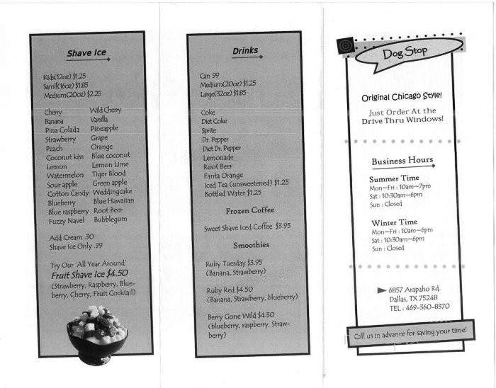 The Dog Stop - Dallas, TX menu_pic
