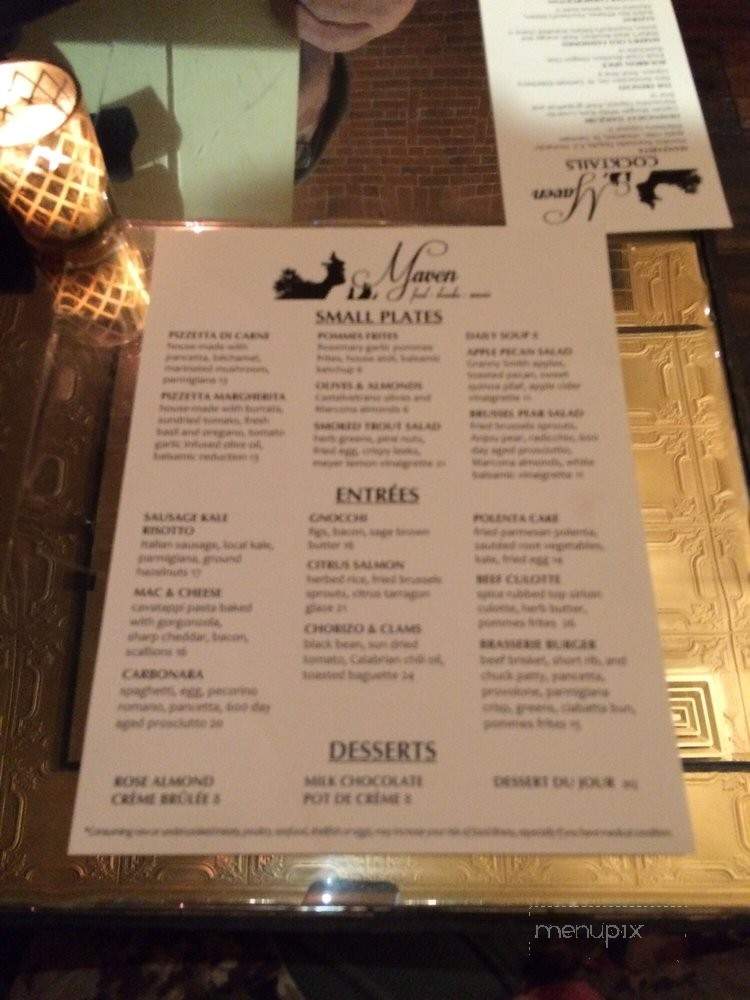 Maven - Salem, OR menu_pic